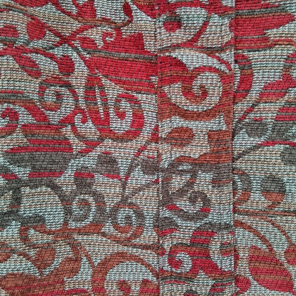 Christopher‎ & Banks Womens Sz M Tapestry Jacket Brown Scroll Jacquard Boho Fall - Picture 7 of 13